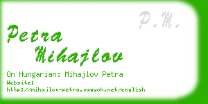 petra mihajlov business card